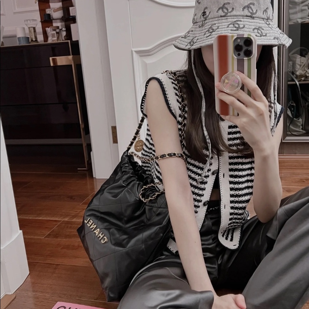 Chanel denim hat